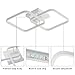 DAXGD Modern LED Ceiling Light Fixture, 6500K Cool White 50W Square Flush Mount Ceiling Lights for Bedroom, Living Room, Kitchen, Study