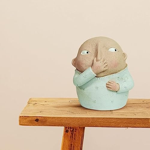Boy Holding Nose Sculpture,Boy Bathroom Decor Funny Figurines Bathroom Decorations Funny Bathroom Art 6 Inches High #TOP3