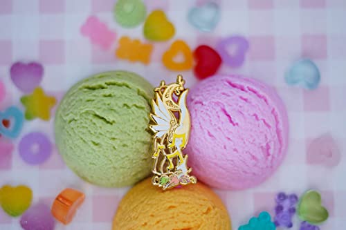 Broche esmaltado FFXIV FF14 inspirado no trabalho/classe de jogos (bardo), Esmalte duro, metal doura