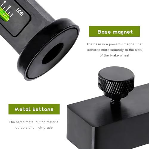 Suvnie Adjustable Magnetic Gauge Tool, Automotive Camber Castor Strut Wheel Alignment Tools, Universal Camber Gauge, Vehicle Tire Repair Accessories for Most Cars Trucks RVs (Black)