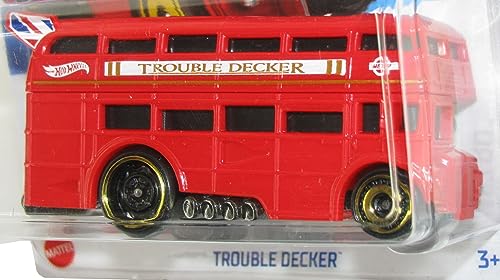 Hot Wheels 2023#202/250 HW Metro #7/10 Double-Decker Drag Bus Trouble Decker