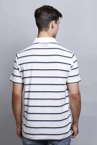 Image of GODFREY Men Cotton Regular Fit Cotton Half Sleeve Collar Tshirt Size-XXXL-Large(3XL /46),White