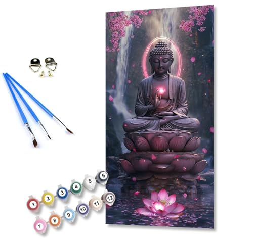 Peinture au numéro Bouddha, une idée cadeau créative originale pour débutants et femmes