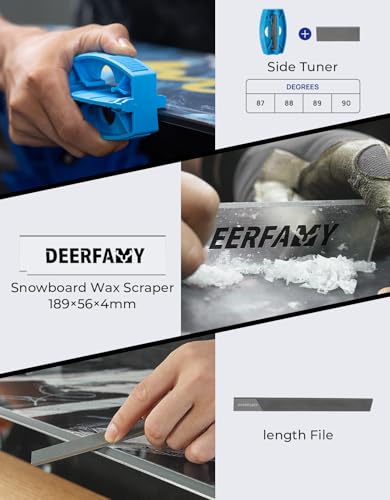 image for DEERFAMY Complete Basic Snowboard Tune Kit with Wax, Ski Snowboard Wax