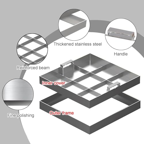 Châssis de regard en acier inoxydable durable pour évacuation d'eaux usées