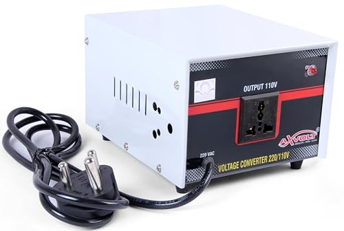 Image of Axvolt Crysta 600W Step Down Voltage Converter | 220V-240V to 110V-120V Heavy Duty Transformer | Use USA, Canada & Japan Appliances in India | Universal Socket | 2-Year Warranty