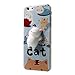 Squishy Case for iPhone 5s / iPhone SE/iPhone 5, 3D Animal Seal Cat Pinch Relaxing Venting Pressure-Relief Toy Soft Silicone Phone Back Cover for iPhone 5s SE 5G (Tiger Cat)