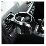 Girnfac 2-in-1 Car Air Vent Cup Holder and Cell Phone Mount, Multifunctional Adjustable Drink Bracket, Universal Vehicle Ashtray Holder for Water Coffee Bottle (Black)