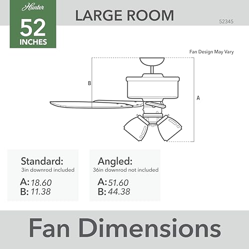 Hunter Rosner, Indoor, Ceiling Fan, Standard Mount, 52 inch, Noble Bronze by Hunter - Used condition - Image 6