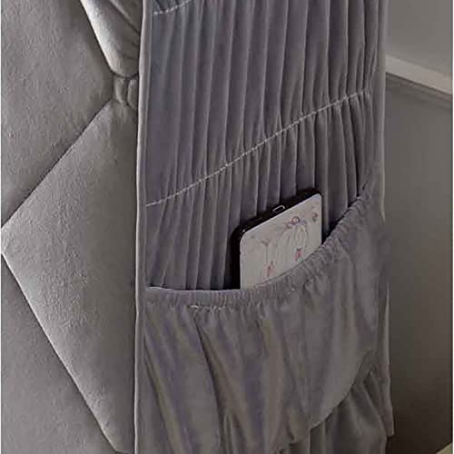 Ktol Headboard Bed Cover,Thickened Quilted Headboard Slipcover Elastic Bed Headboard Protective Cover For Twin Queen Full California King Size Beds-Grey 160Cm(63 Inch) (Apyst-034) #TOP5