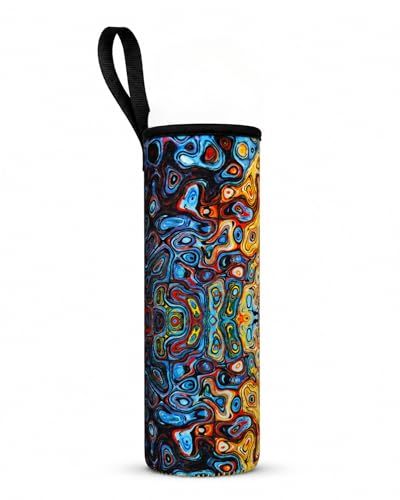Image of Glass Water Bottle Cover Only (for 1 Litre and 750 ML) | Keeps Drink hot and Cold |(Trippy)