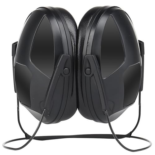 ACEXIER Protector auditivo antirruido con cancelación de ruido, estilo colgante trasero, anticaídas y resistente al desgaste, 1PSC (Black)