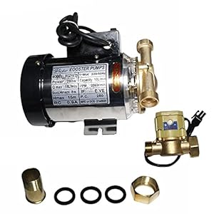 Asian Pumps & Machineries Automatic Pressure Pump 280W Personal Over Head Loft Tank Inline Pump with Flow Switch for Any 3 Points Pressure at a Time (3 Taps Equal Pressure like Shower, Washing Machine/ Geyser & Extra Tap Together)