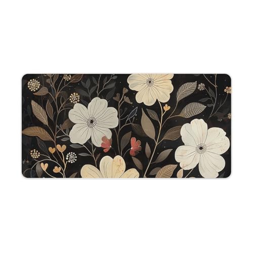 Tapis de souris imperméable gris et doré 60 x 30 cm pour protéger votre bureau