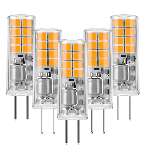 Auting Ampoule LED G4 1.2W 12V 210LM Blanc Chaud 2700K Lot 5 | Petite taille pour hotte, armoire, étagère et réfrigérateur, alternative basse consommation aux lampes classiques