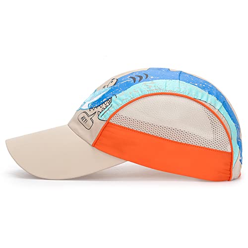 Llmoway Outdoor Kids Boys Summer Baseball Cap Upf50+ Sun Protection Mesh Running Hat Quick Dry Khaki #TOP2