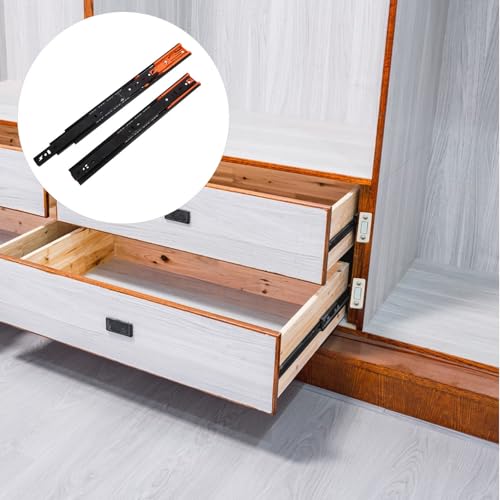 Correderas de extensión completa AKOOSY de tres etapas para guías de cajón 5