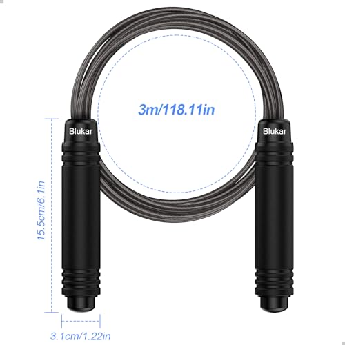 Blukar Jump Rope, Speed Skipping Jumping Rope Tangle-free Adjustable by Blukar - Used condition - Image 8