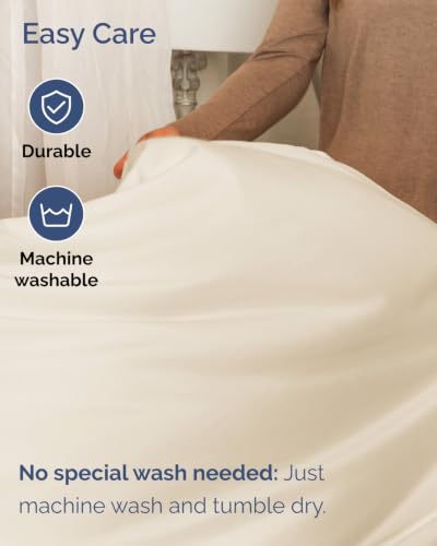 Image of Extra Deep Flex Top Split Head King Sheet Set - 6 Piece Breathable and Cooling Sheets - Hotel Luxury Bedding for Women, Men, Kids & Teens - Easy Secure Fit - Extra Deep Pockets - Off White