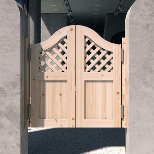 Puerta de salón oscilante de madera sin terminar, partición de privacidad para balcón, cafetería, armario, inodoro, cocina, cuarto de lavado
