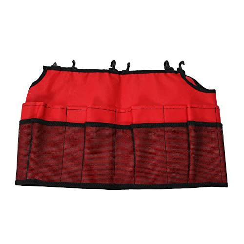 Household Essentials, Organizador de balde vermelho com acabamento, preto