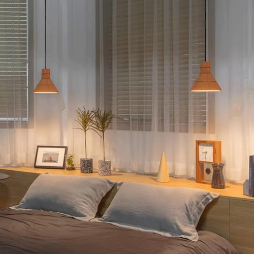 Industrial Cement Pendant Light with E26/E27 Base Lamp Single Heads Adjustable Suspension Wire Hanging [2]