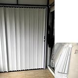 1. Porte pliante tout aluminium : Fabriquée en alliage d'aluminium durable de 1 mm d'épaisseur, cette porte accordéon bloque efficacement la lumière du soleil et minimise le bruit. Son rail