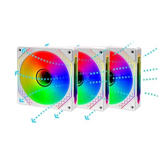 PANO-MOUNTS 120mm Reverse Airflow 5V 3Pin ARGB Addressable Infinity Mirror Fans with 4Pin PWM Control 800-1600RPM Suitable for PC Water Cooling and CPU Cooler White 3-Pack…