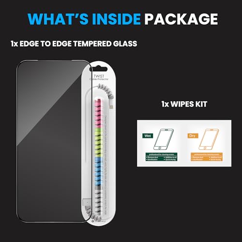 Image of FIRST MART Tempered Glass for Vivo X200 FE With Installation Kit | Military-Grade Gorilla Screen Protector and Cable Guard | Edge to Edge Coverage | Black