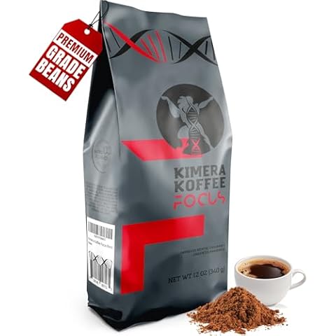 Kimera Koffee - Organic Light Roast Ground Coffee | Focus Blend | Infused with Brain Vitamins | L-theanine | Amplifies Alpha Brain Waves| Enhance Mental Endurance & Awareness | 12oz Cover