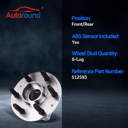 Autoround 512593 Front/Rear Wheel Hub Assembly Fits Chevy Traverse 18-22 by Autoround - Used condition - Image 3