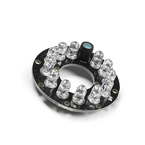 Bettomshin 1 placa iluminadora infravermelha IR de 1,5 polegadas, lâmpada de placa redonda de 45 gra