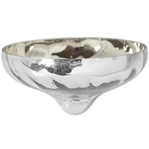 Schwimmschale Schwimmlicht Ø 10 cm Schwimmkerzenhalter Silber geschwungenes Glas Cover