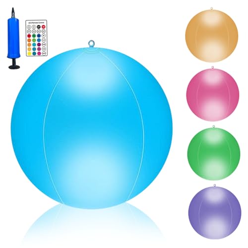 Uanqfegy Luci galleggianti per piscina, cambio colore RGB solare da 13, 4 pollici - con telecomando per laghetto, vasca idromassaggio, decorazioni