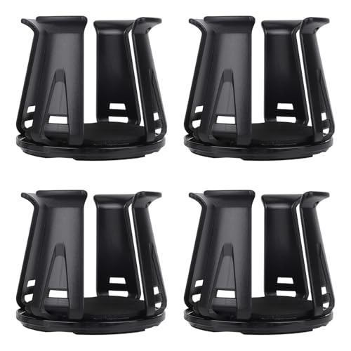 Insertos para portavasos de auto adhesivos 4 piezas negros