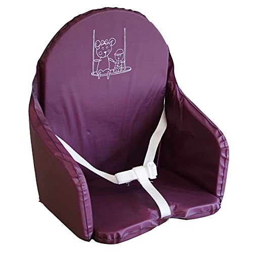 Looping Coussin de Chaise Haute Bébé | PVC Imperméable, Avec Sangles, Fabriqué France | Cassis
