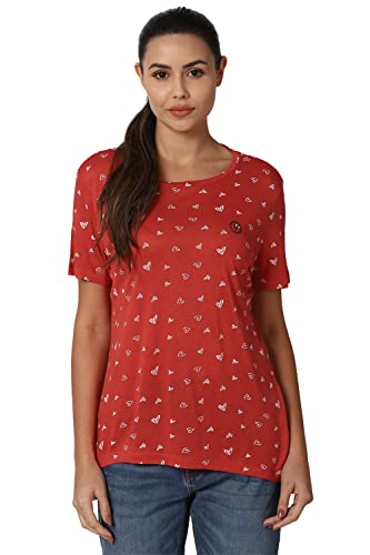 Image of Van Heusen Women's Cotton Graphic Regular Fit T-Shirt