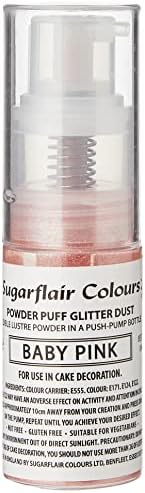 Sugarflair Powder Puff Glitter Non-Aerosol Spray - Baby Blue