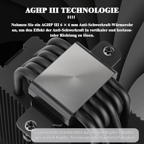 Thermalright Burst Assassin 120 EVO DARK Wentylator Chłodzący, Szczotkowana Czarna Górna Część, 6 Rur Cieplnych, PWM Quiet Fan, Do AM4 AM5/Intel 1851/1700/1150/1151/1200