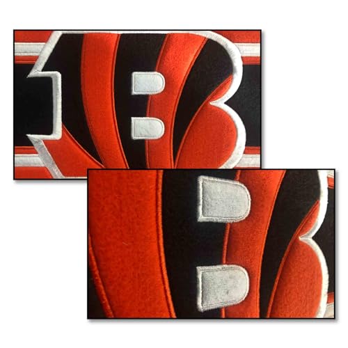 Fanions Bengals de Cincinnati brodés et cousus pour décoration - 3