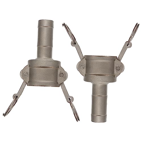Cabilock 2 Pcs 304 Stainless Steel Camlock Quick Coupling Fittings Hose Connectors Threaded and Cam and Groove Ends