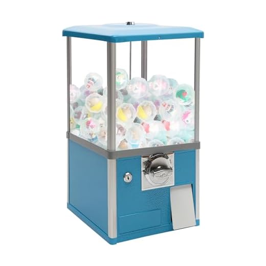Gdrasuya10 Commercial Vending Machine, 20.87" H Big Capsule Toy Vending Machine Gumball Vending Device for 1.18-2.17 Inches Gumballs Bouncy Balls (Blue)