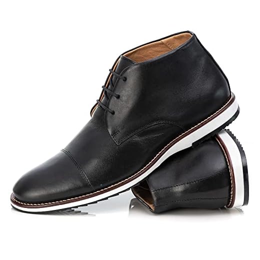 Sapato Bota Cano Baixo Oxford Casual Masculino Brogue Premium Couro Confort Andora cor:Preto;Tamanho:41