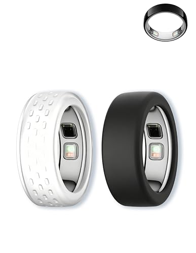 �V���R�[���J�o�[ Oura Ring 5�Ή� WUNIAK �X�}�[�g�����O�v���e�N�^�[�X���[�u 2�p�b�N �\�t�g ���h�~ �ی�P�[�X ���풅�p�̌y�ʃ����O�K�[�h M (�T�C�Y 10-13) ������+�u���b�N