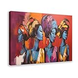 Póster abstracto de mujeres asiáticas, lienzo para decoración de pared, pinturas para sala de estar, dormitorio, decoración de 20 x 30 cm