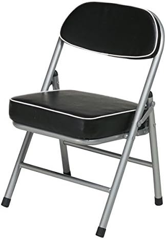 Amazon Co Jp 折りたたみ 子供 椅子 ベビーチェア 低座面 パイプ椅子 ブラック 黒 完成品 ホーム キッチン