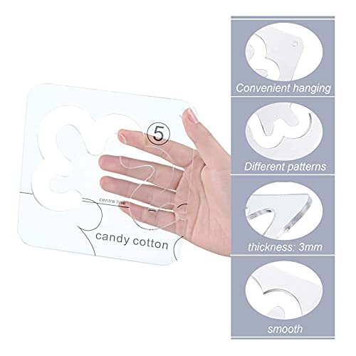14 Pcs Free Motion Quilting Template, Smilerain Sewing Machine Ruler Diy Quilting Frame For Domestic Machines Sewing Ruler Simple Design #TOP2