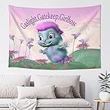 FENDROM Gaslight Gatekeep Girlboss Bibble Pink Meme Tapestry For Bedroom College Dorm Wall Hanging Home Decor Bibble Funny Tapestry