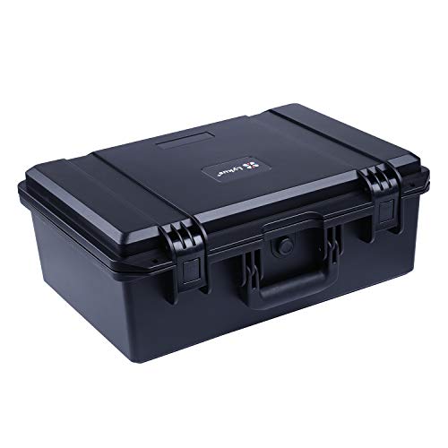 Lykus HC-4420 Waterproof Hard Case with Customizable Foam Insert, Interior Size 17.32x11.42x6.69 in, Suitable for Laptop, Pistol, Gun, DSLR Camera, Lenses, and More