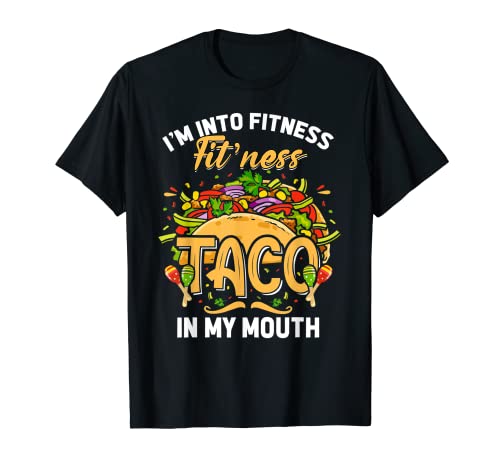 Divertido Fitness Taco Mexicano Food Lover Gym Fans Cinco De Mayo Camiseta